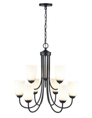 Millennium - 9809-MB - Nine Light Chandelier - Ivey Lake - Matte Black