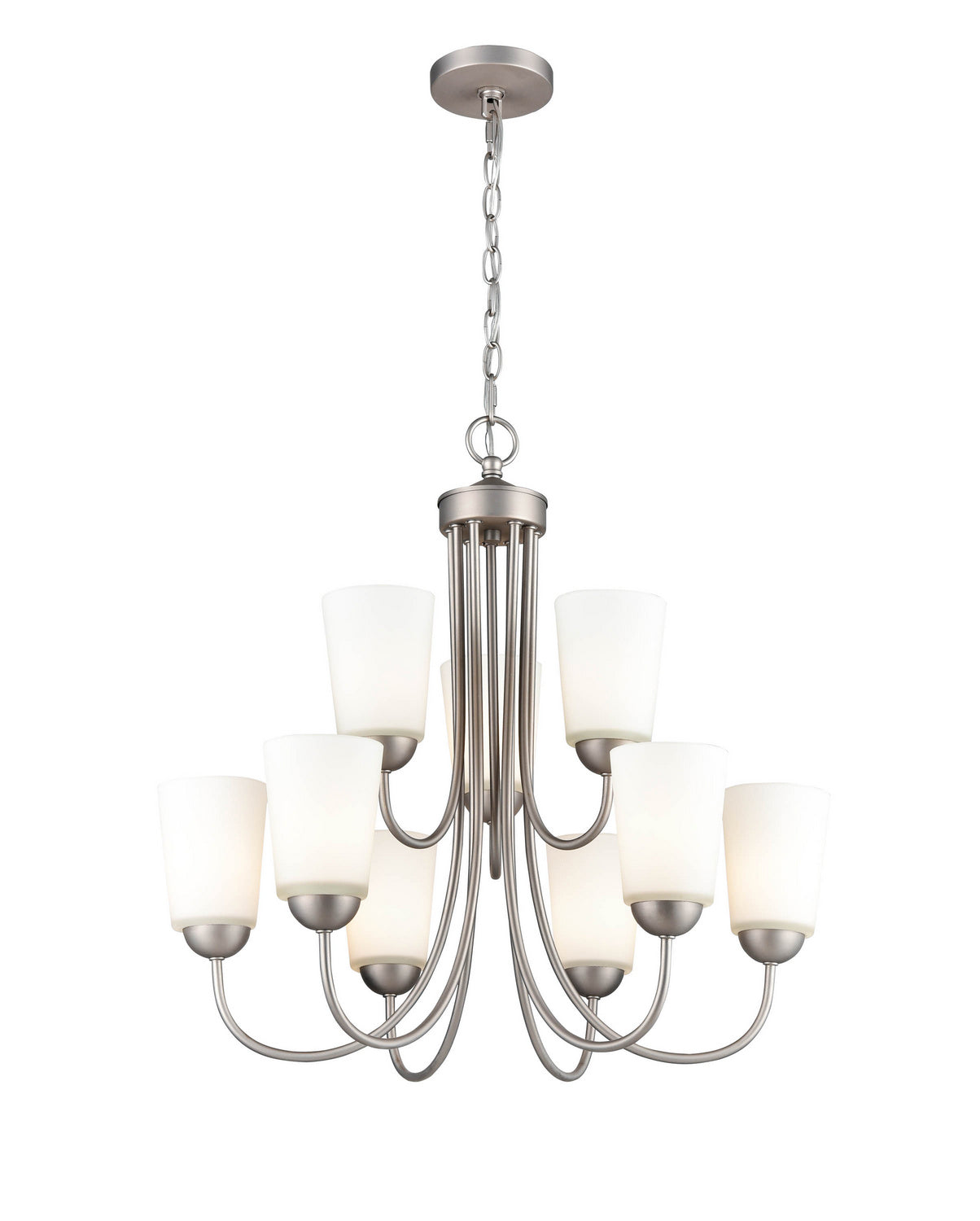 Millennium - 9809-SN - Nine Light Chandelier - Ivey Lake - Satin Nickel