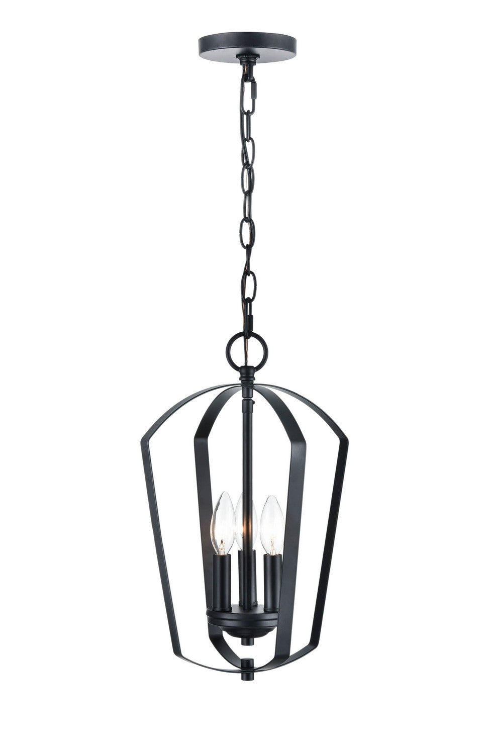 Millennium - 9823-MB - Three Light Chandelier - Ivey Lake - Matte Black