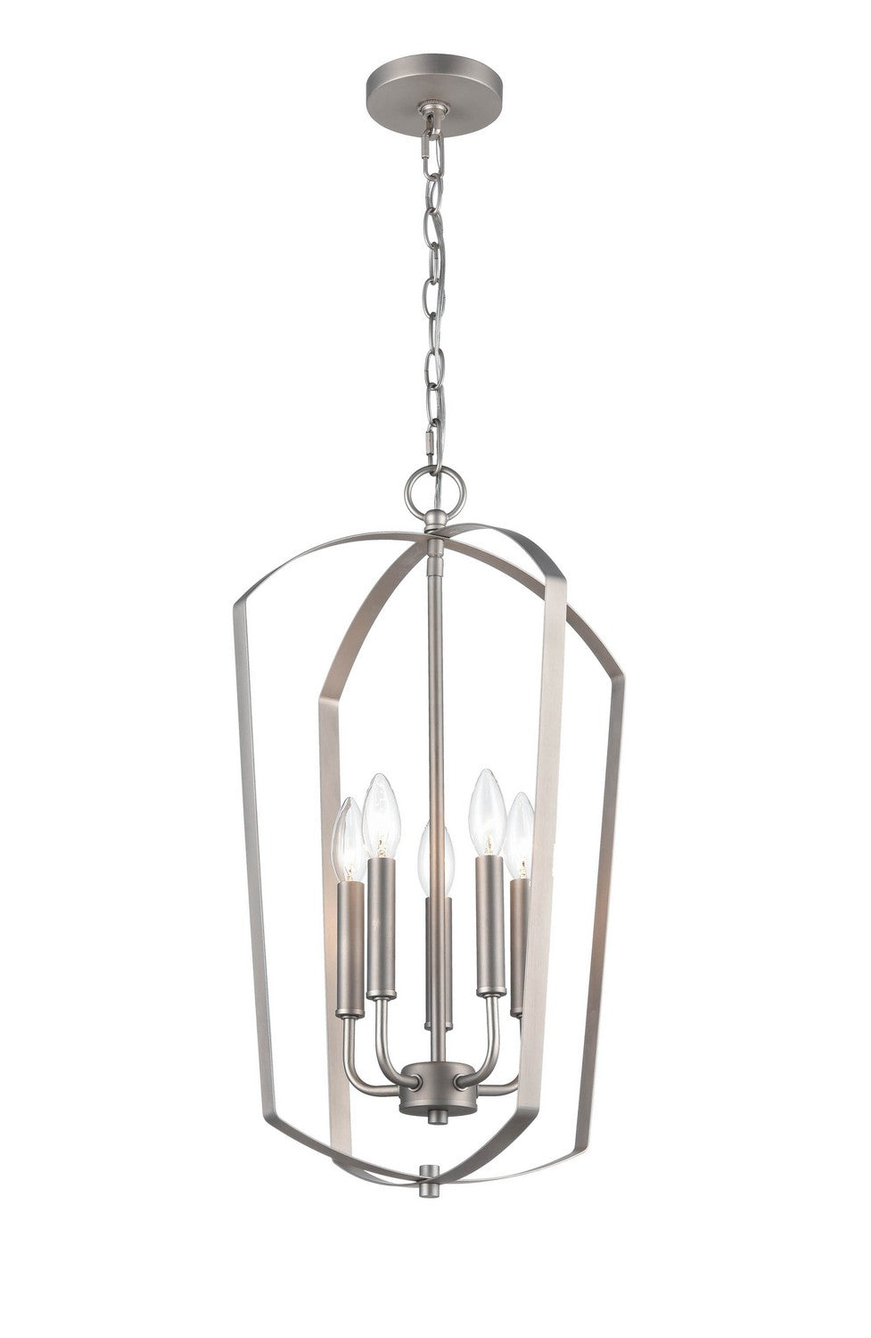 Millennium - 9825-SN - Five Light Chandelier - Ivey Lake - Satin Nickel