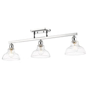 Golden - 0305-3SF CH-CLR - Three Light Semi-Flush Mount - Carver - Chrome