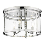 Golden - 1157-FM CH - Three Light Flush Mount - Payton - Chrome