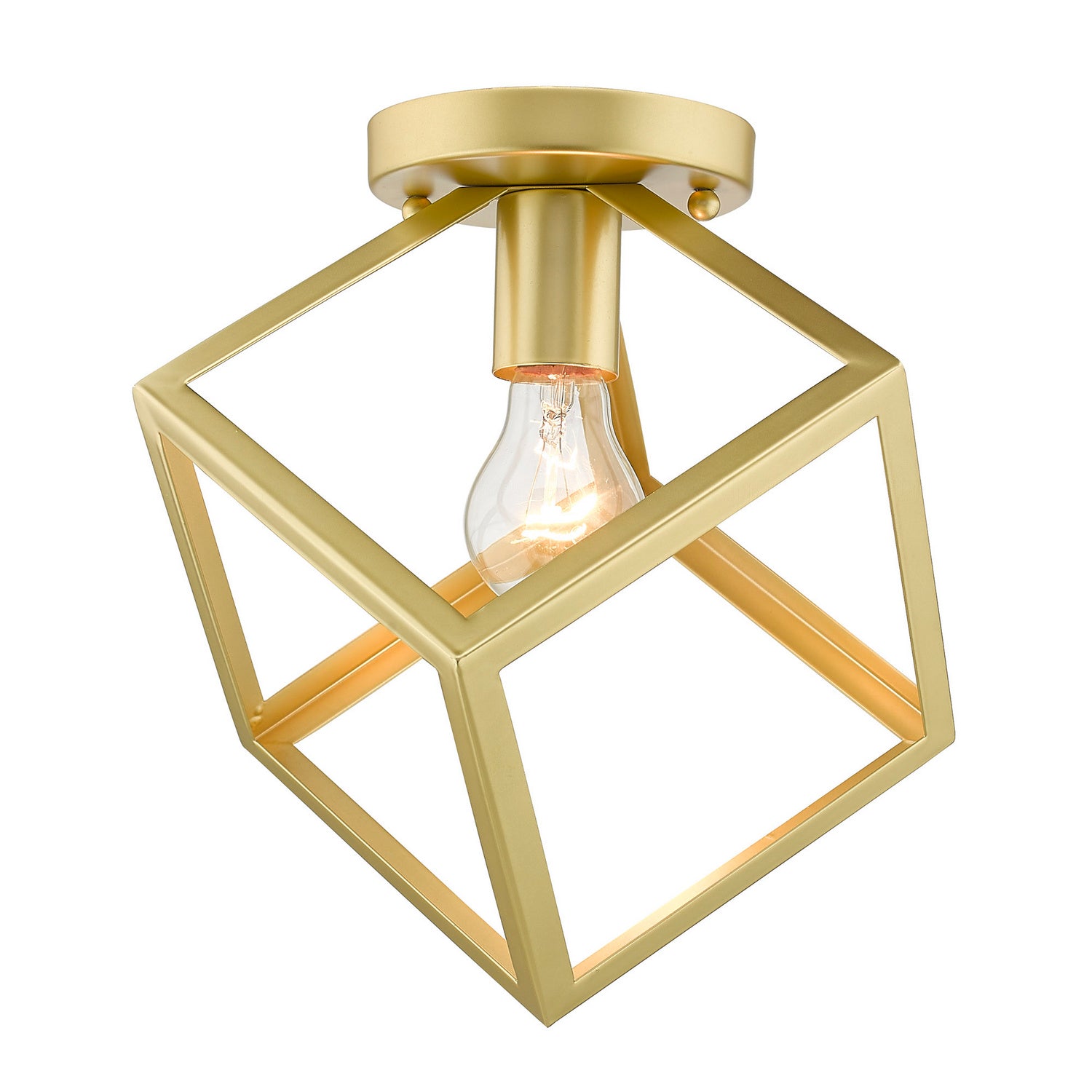 Golden - 2086-FM OG - One Light Flush Mount - Cassio - Olympic Gold
