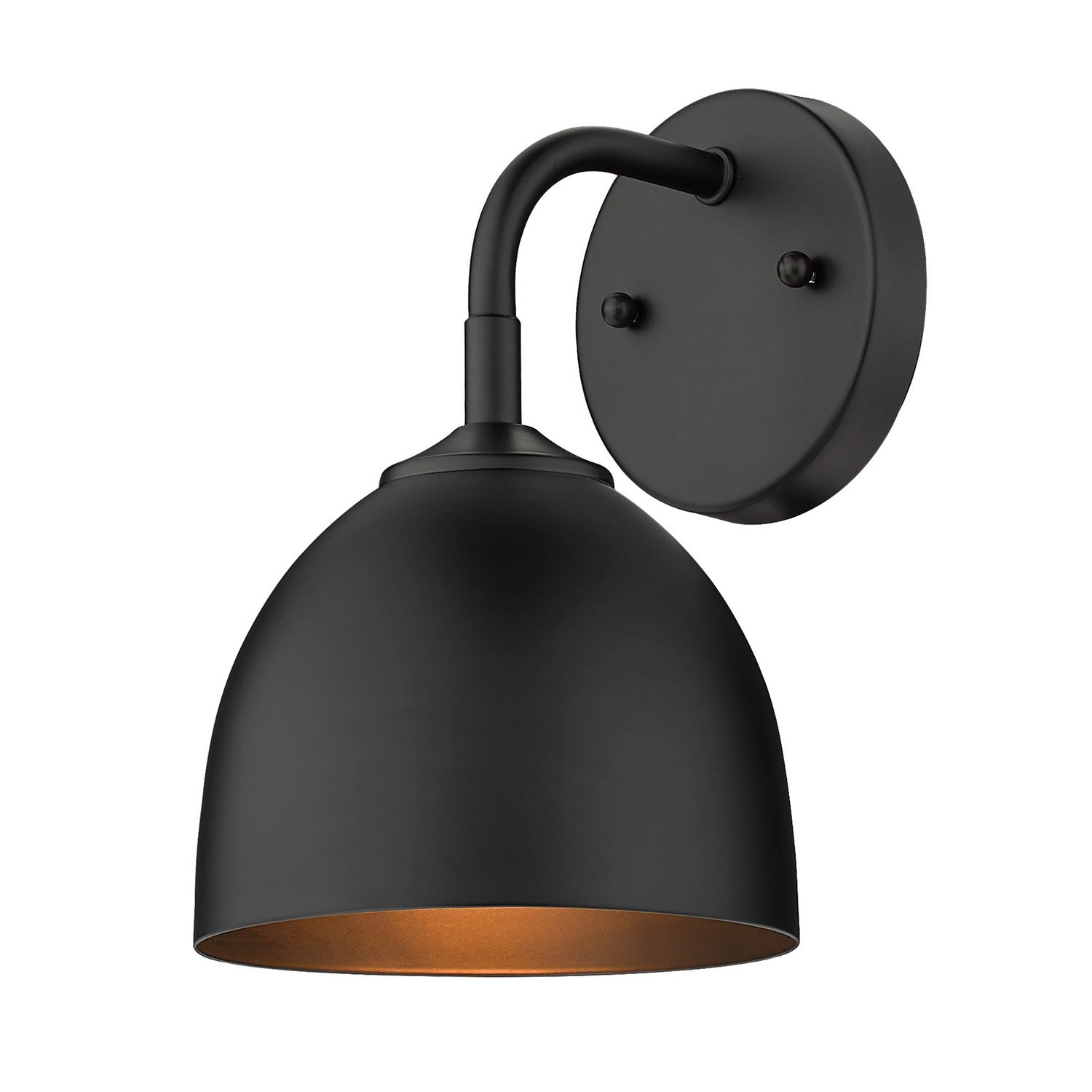 Golden - 6956-1W BLK-BLK - One Light Wall Sconce - Zoey - Matte Black