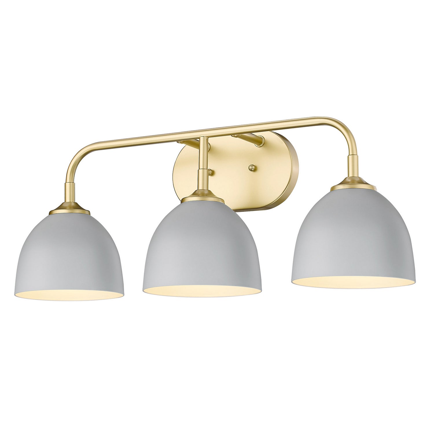 Golden - 6956-BA3 OG-MGY - Three Light Bath Vanity - Zoey - Olympic Gold