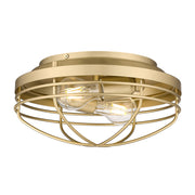 Golden - 9808-FM BCB - Two Light Flush Mount - Seaport - Brushed Champagne Brass