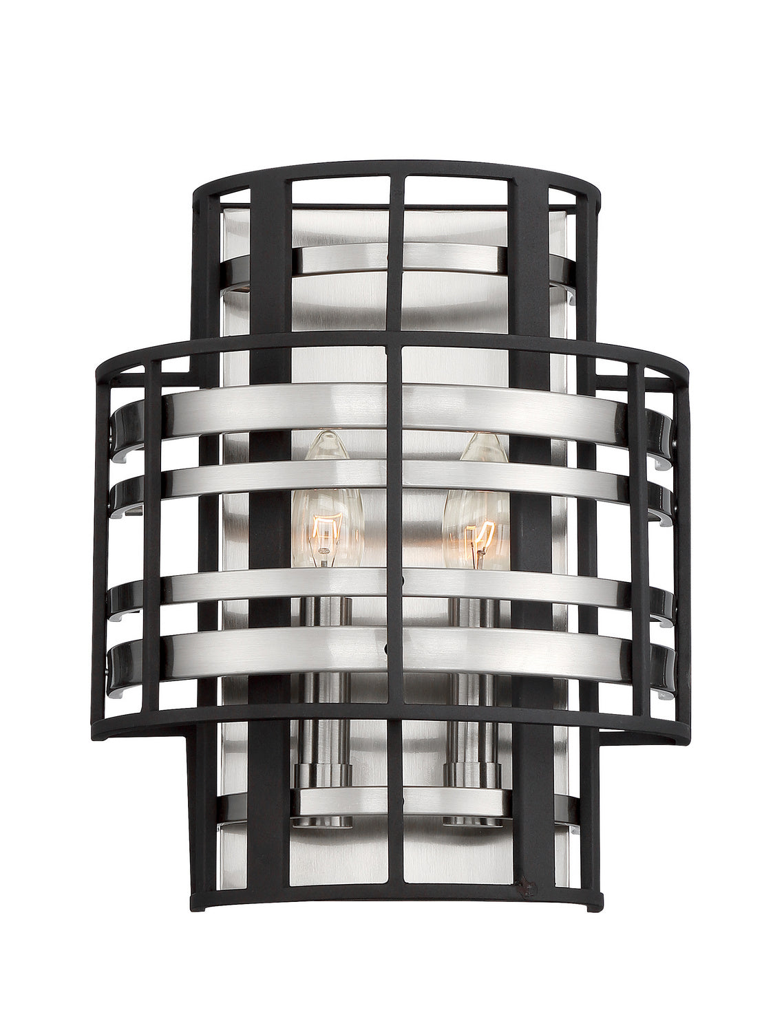 Metropolitan - N7982-420 - Two Light Wall Sconce - Presten - Brushed Nickle With Sand Coal