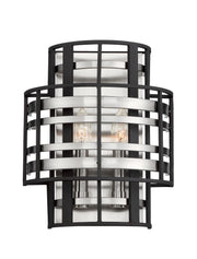 Metropolitan - N7982-420 - Two Light Wall Sconce - Presten - Brushed Nickle With Sand Coal