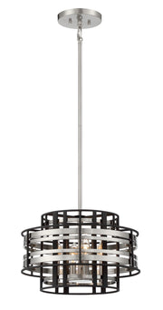 Metropolitan - N7984-420 - Four Light Foyer Pendant - Presten - Brushed Nickle With Sand Coal