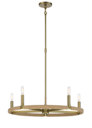 Minka-Lavery - 3865-695 - Five Light Chandelier - Windward Passage - Soft Brass