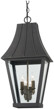 Minka-Lavery - 72784-66G - Four Light Outdoor Hanging Lantern - Chateau Grande - Sand Coal w/Gold