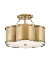 Hinkley - 4444HB - LED Semi-Flush Mount - Chance - Heritage Brass