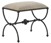 Currey and Company - 7000-0992 - Ottoman - Agora Collection - Rustic Bronze