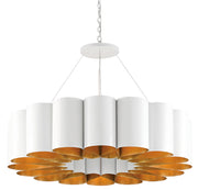 Currey and Company - 9000-0513 - 16 Light Chandelier - Pearl White/Contemporary Gold Leaf