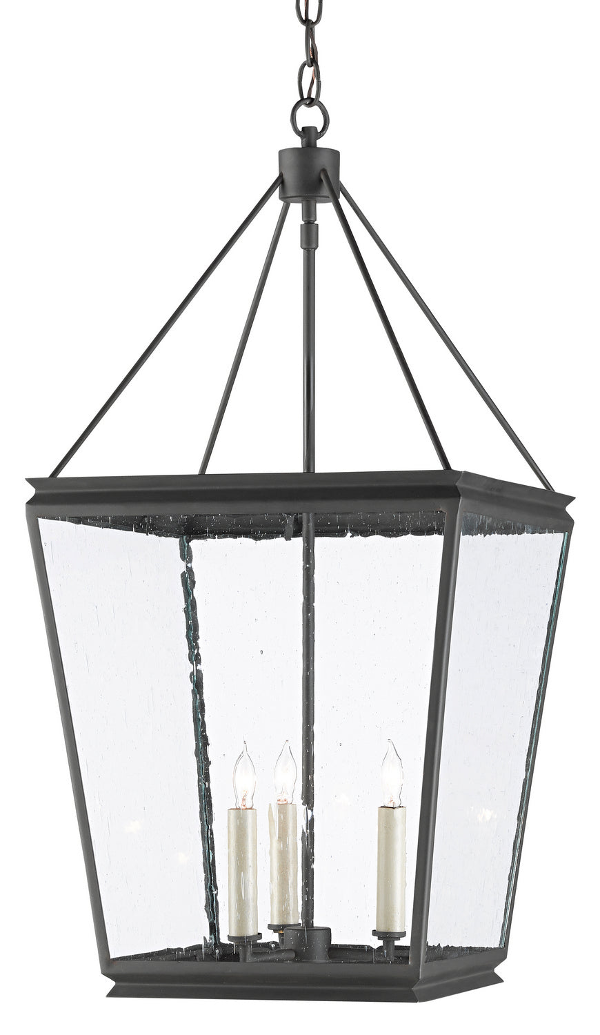 Currey and Company - 9000-0550 - Three Light Lantern - Old Iron