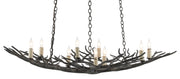 Currey and Company - 9000-0555 - Nine Light Chandelier - Rustic Bronze