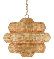 Currey and Company - 9000-0604 - Three Light Chandelier - Natural/Khaki