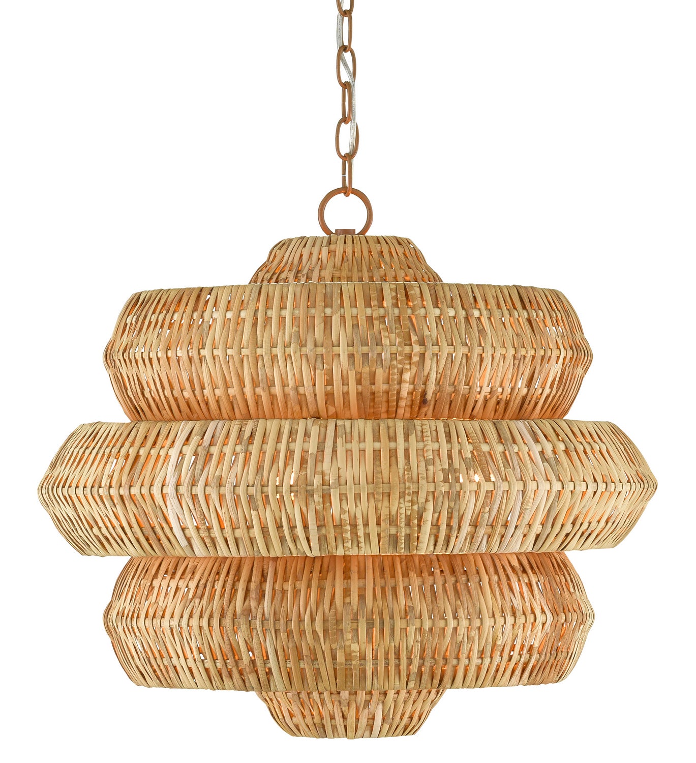 Currey and Company - 9000-0604 - Three Light Chandelier - Natural/Khaki