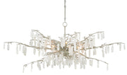 Currey and Company - 9000-0608 - Eight Light Chandelier - Textured Silver/Natural