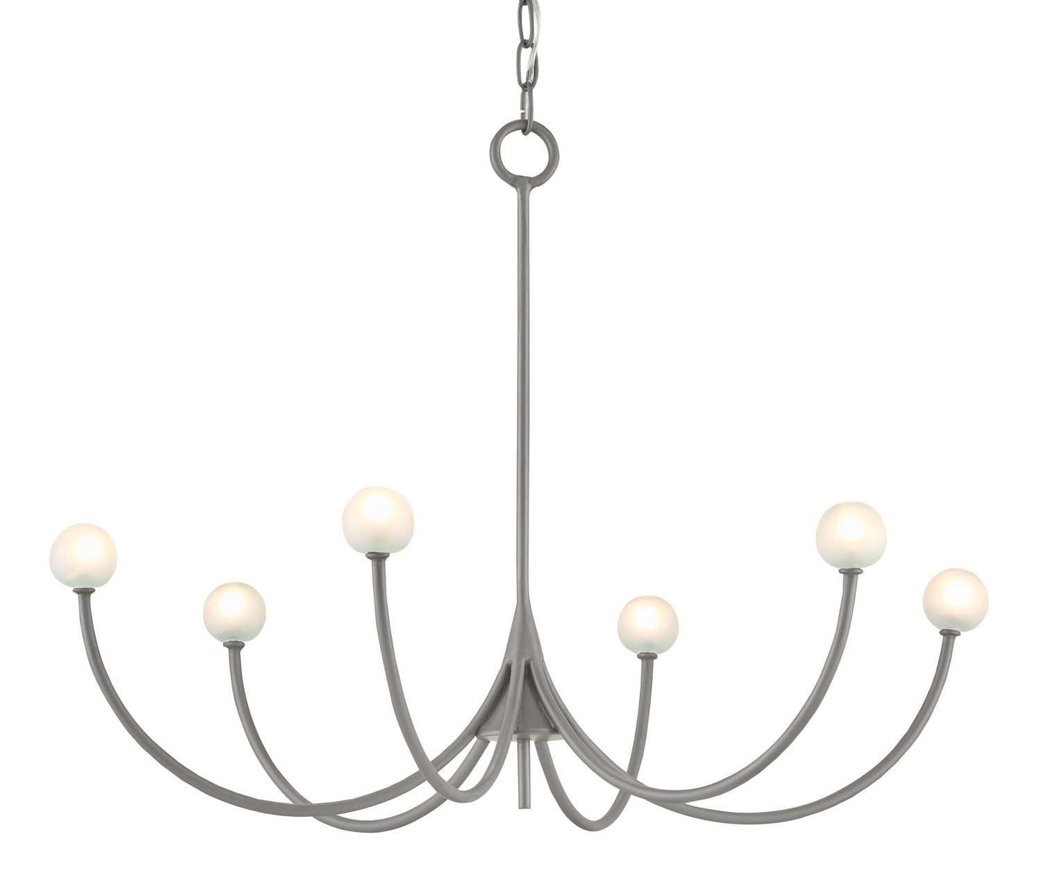 Currey and Company - 9000-0637 - Six Light Chandelier - Hiroshi Gray