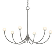Currey and Company - 9000-0637 - Six Light Chandelier - Hiroshi Gray