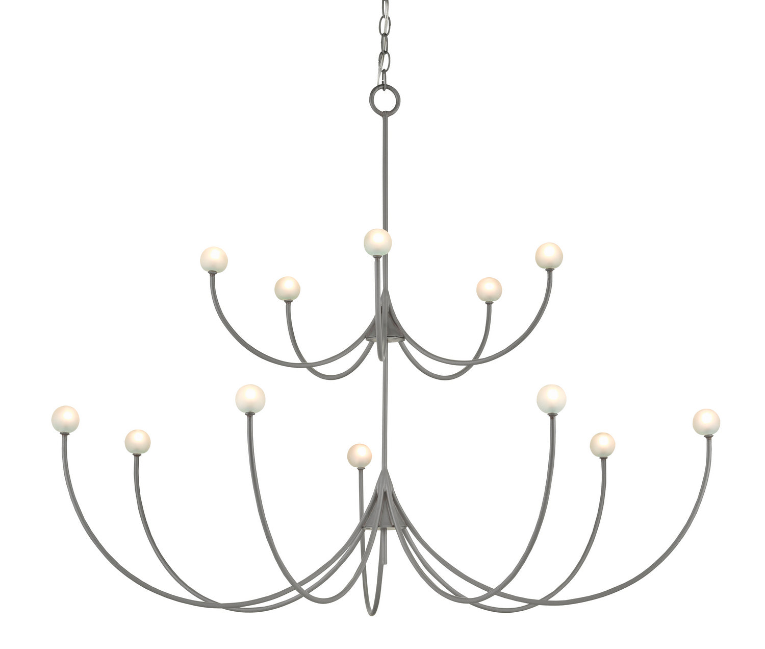 Currey and Company - 9000-0638 - 12 Light Chandelier - Hiroshi Gray