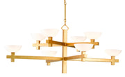 Currey and Company - 9000-0642 - Eight Light Chandelier - Contemporary Gold Leaf/White