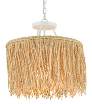 Currey and Company - 9000-0647 - One Light Pendant - Gesso White/Natural Rope
