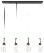 Currey and Company - 9000-0651 - Four Light Chandelier - French Black/Natural Rope