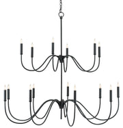 Currey and Company - 9000-0654 - 15 Light Chandelier - Antique Black
