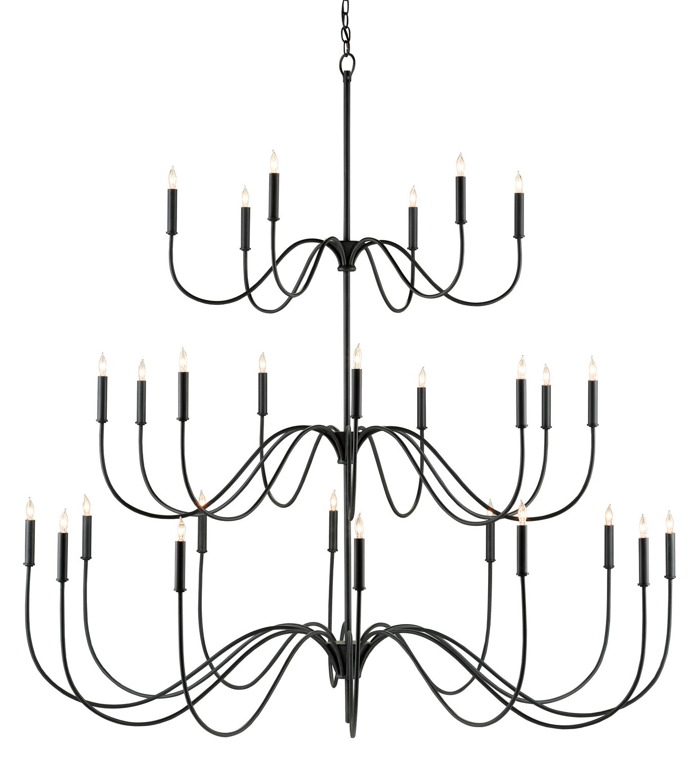 Currey and Company - 9000-0655 - 27 Light Chandelier - Antique Black