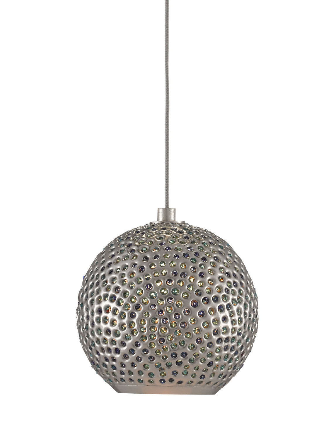 Currey and Company - 9000-0681 - One Light Pendant - Blue/Nickel