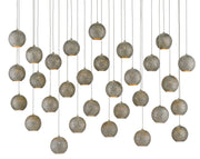 Currey and Company - 9000-0686 - 30 Light Pendant - Blue/Nickel