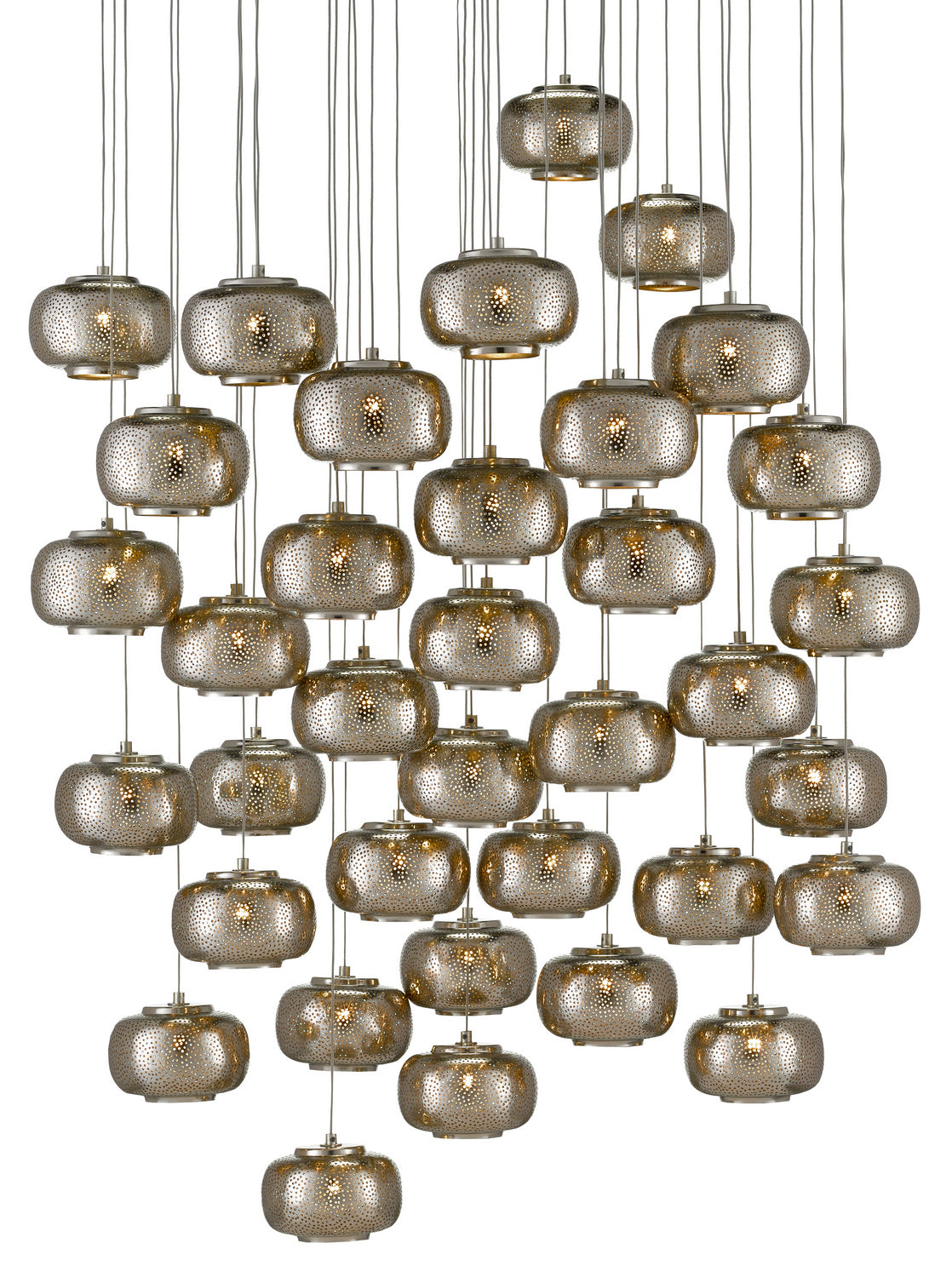 Currey and Company - 9000-0694 - 36 Light Pendant - Nickel