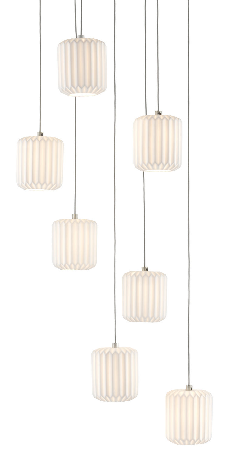 Currey and Company - 9000-0711 - Seven Light Pendant - White