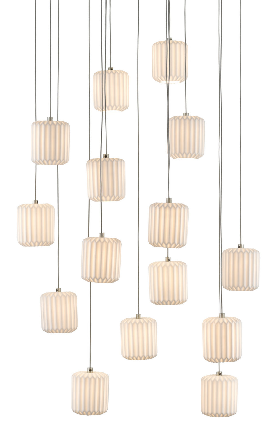 Currey and Company - 9000-0712 - 15 Light Pendant - White