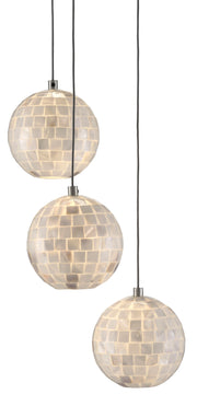Currey and Company - 9000-0717 - Three Light Pendant - Pearl