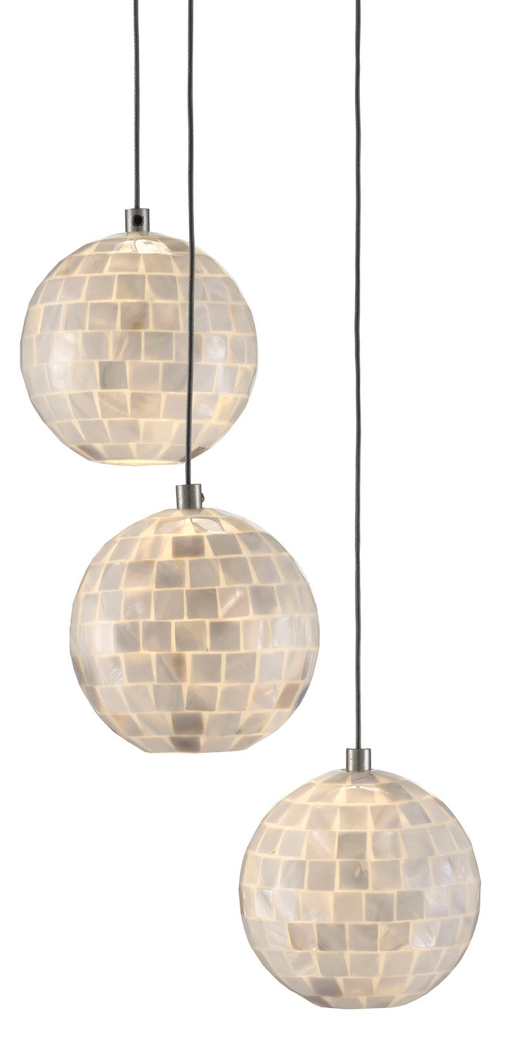 Currey and Company - 9000-0717 - Three Light Pendant - Pearl