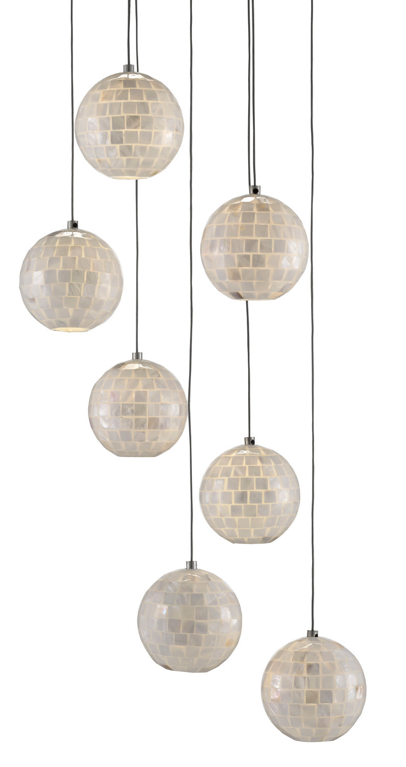 Currey and Company - 9000-0718 - Seven Light Pendant - Pearl