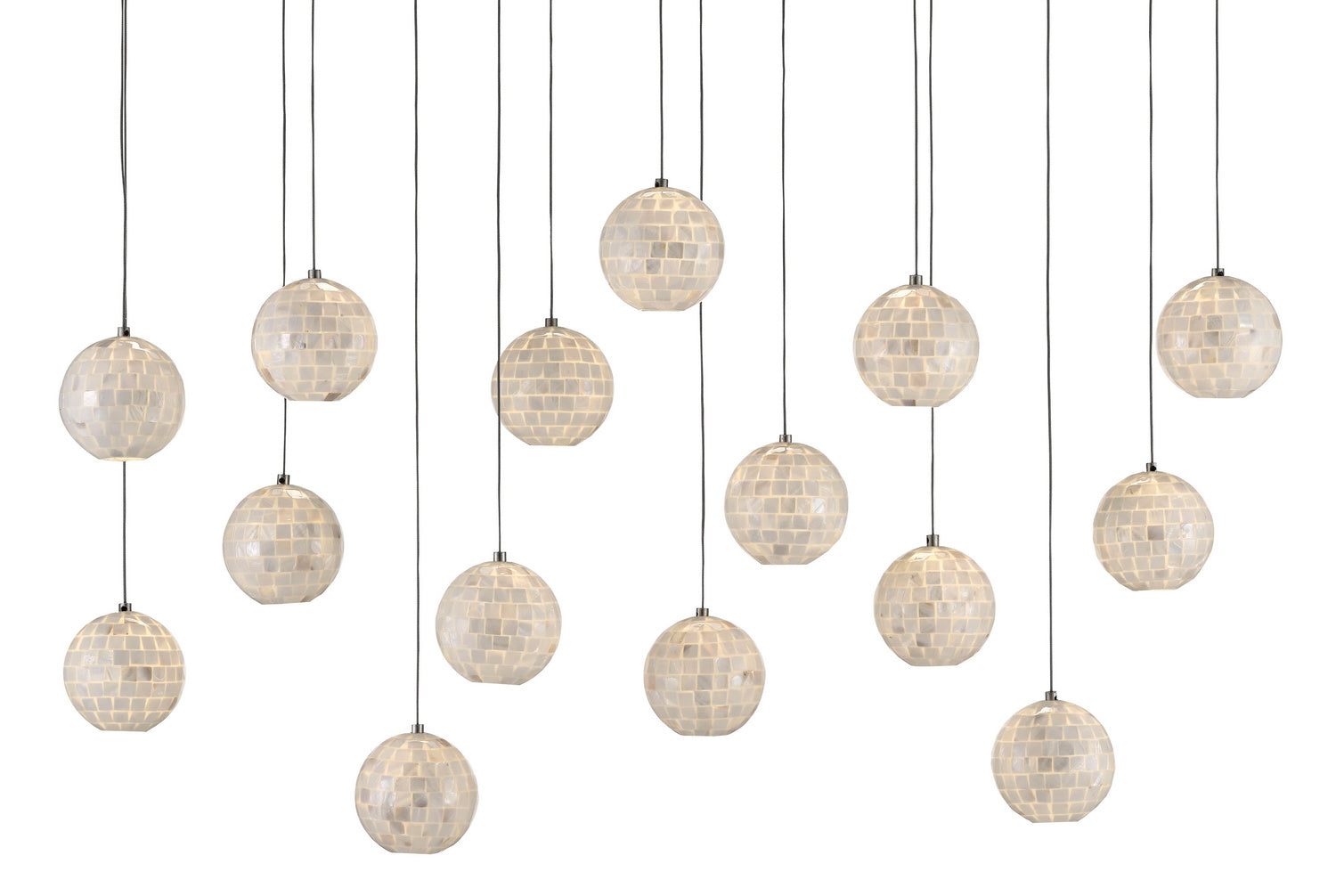 Currey and Company - 9000-0720 - 15 Light Pendant - Pearl
