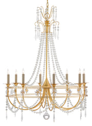 Currey and Company - 9000-0740 - Eight Light Chandelier - Antique Gold Leaf