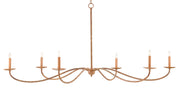 Currey and Company - 9000-0757 - Six Light Chandelier - Saddle Tan/Natural