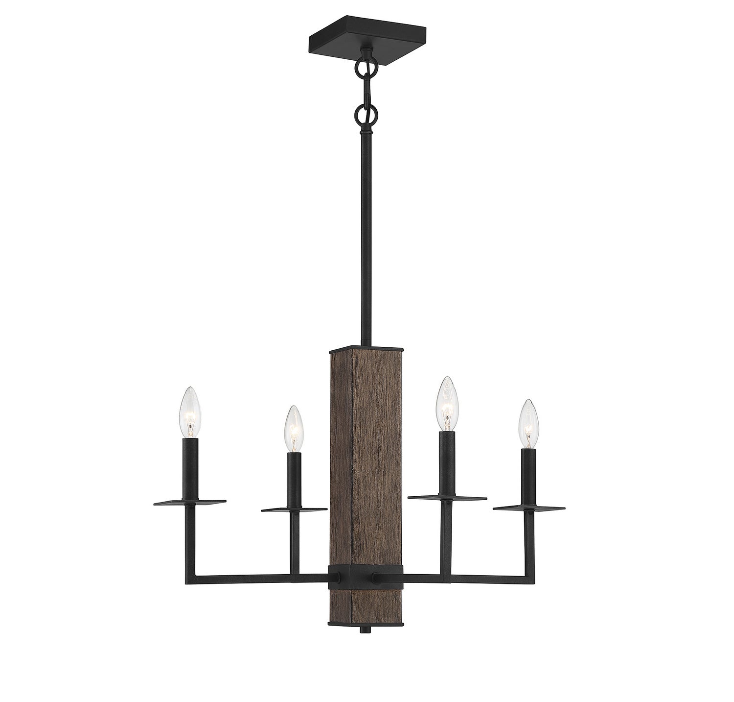 Meridian - M10089DG - Four Light Chandelier - Remington