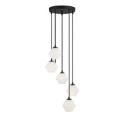 Meridian - M10094MBK - Five Light Chandelier - Matte Black