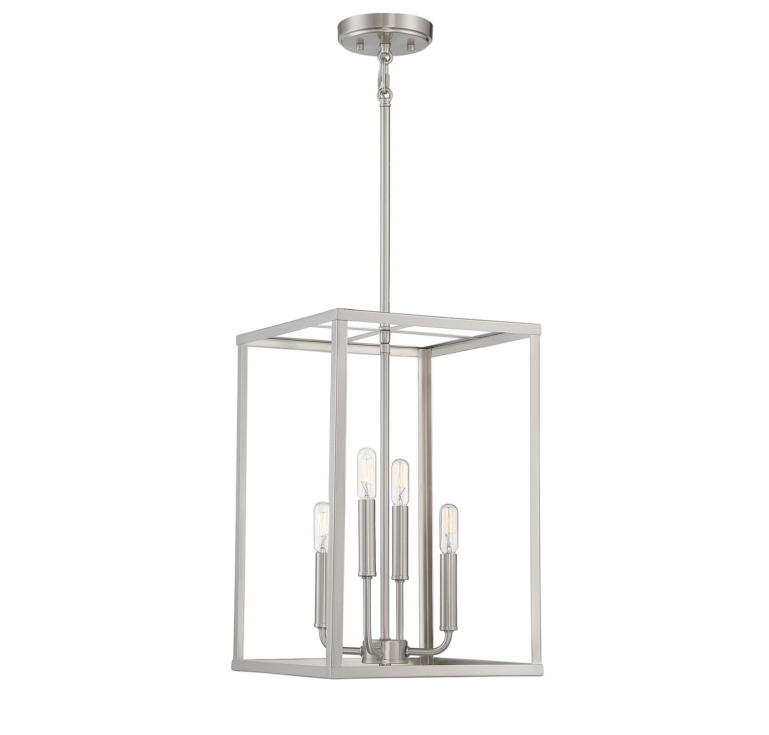 Meridian - M30008BN - Four Light Pendant - Brushed Nickel