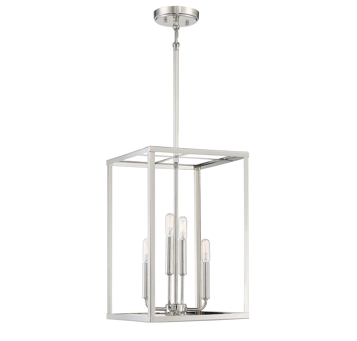 Meridian - M30008PN - Four Light Pendant - Polished Nickel