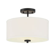 Meridian - M60008MBK - Two Light Semi-Flush Mount - Msemi - Matte Black