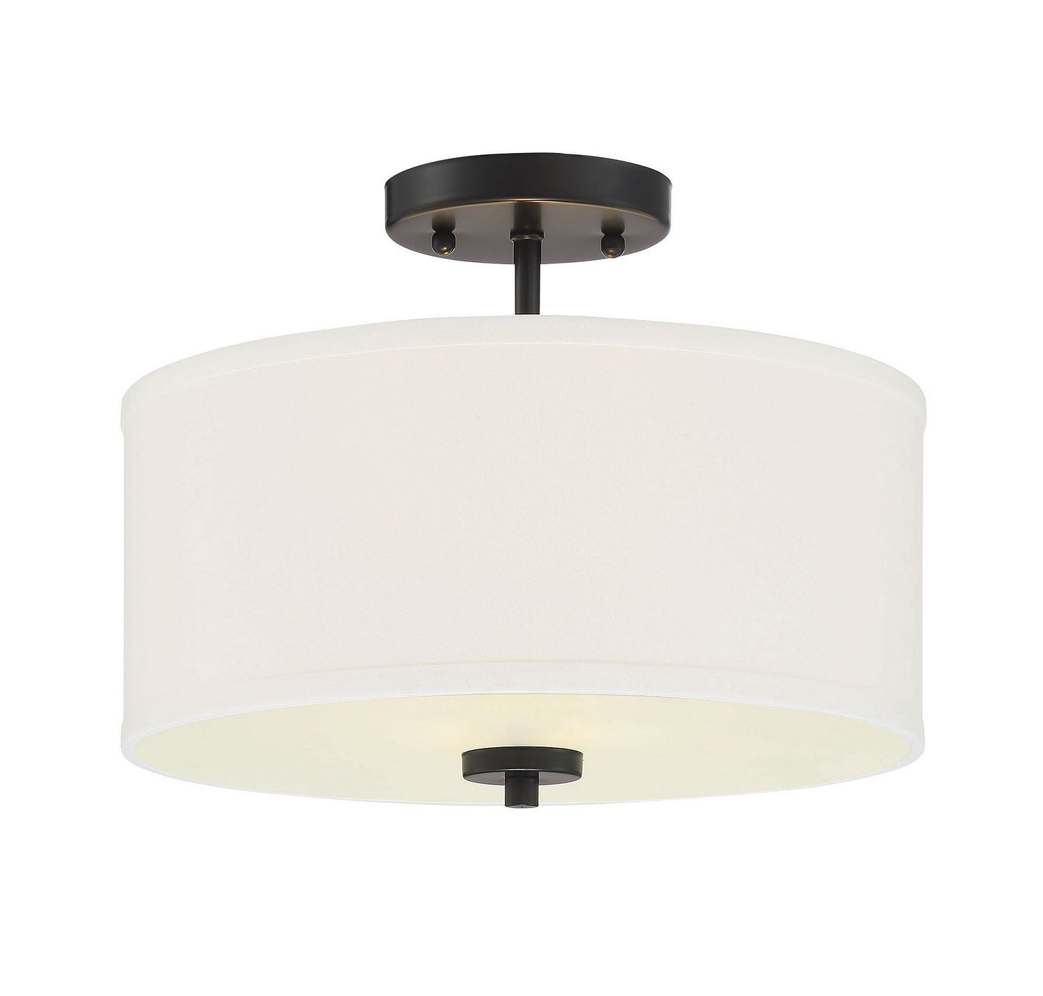 Meridian - M60008MBK - Two Light Semi-Flush Mount - Msemi - Matte Black
