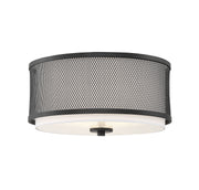 Meridian - M60018MBK - Three Light Semi-Flush Mount - Mflus - Matte Black