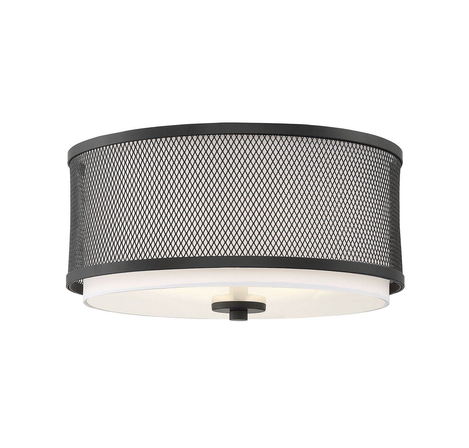 Meridian - M60018MBK - Three Light Semi-Flush Mount - Mflus - Matte Black